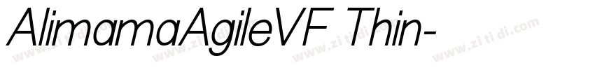 AlimamaAgileVF Thin字体转换